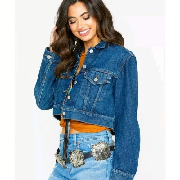 Levi's Classic Cropped Tucker Denim Jacket 3x XXXL - Picture 2 of 8